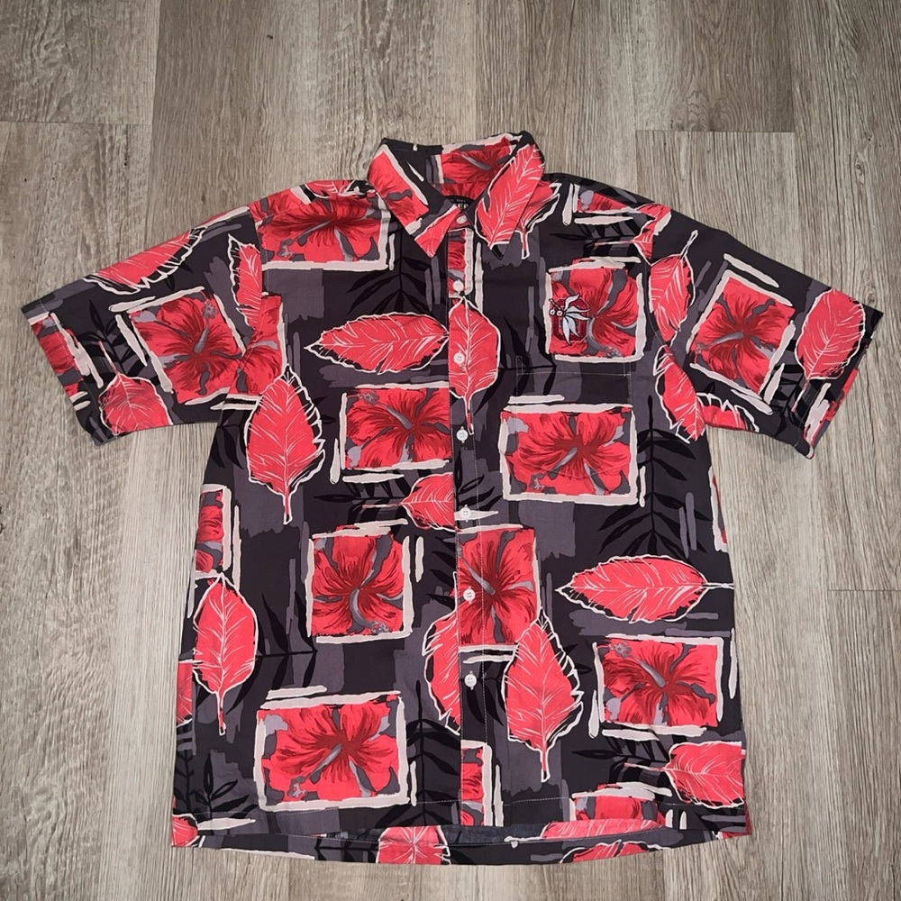 Men's Red Floral Shirt